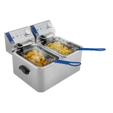 Фритюрниця професійна двопостова ZUVER Bavaria 2X4 Handle з ручками в корпусі 4000W з захистом від перегріву