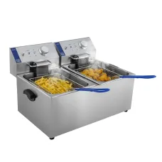 Фритюрниця професійна двопостова ZUVER Bavaria 2X8 Handle з ручками у гастроємностях та корпусі 5600W з захистом від перегріву