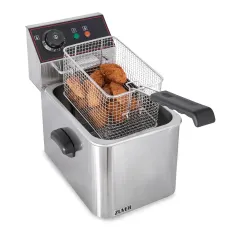 Фритюрниця професійна електрична ZUVER Bavaria 1X4 Handle з ручками у корпусі 2000W з захистом від перегріву
