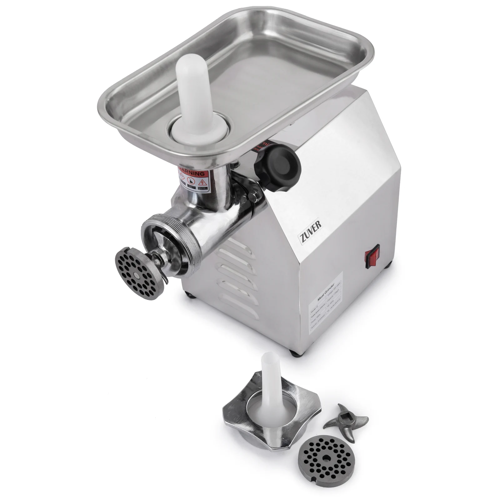 М'ясорубка професійна ZUVER Grinder Profi Budget 850W мотор алюміній горловина зі сталі