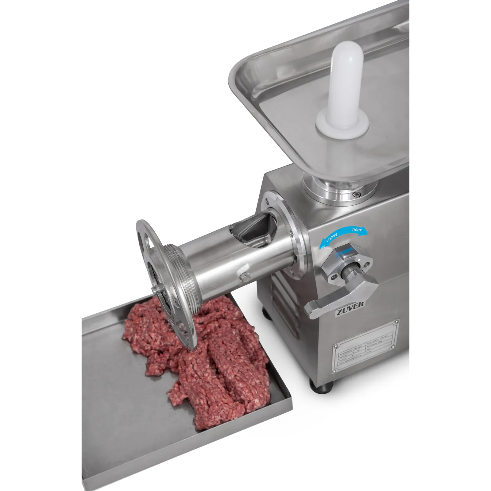 М'ясорубка промислова ZUVER Grinder LUX 1100W Reverse мотор мідний горловина з нержавіючої сталі