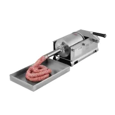 Шприц ковбасний ZUVER Stuffer Horizontal 3 (SH-3) корпус нержавіюча сталь S/S201 (преміальна марка), міцні шестерні, 2 швидкості, 5 насадок, 2 ущільнювальні кільця