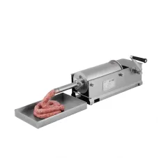 Шприц ковбасний ZUVER Stuffer Horizontal 5 (SH-5) корпус нержавіюча сталь S/S201 (преміальна марка), міцні шестерні, 2 швидкості, 5 насадок, 2 ущільнювальні кільця